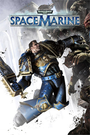 warhammer 40k space marine clean cover art